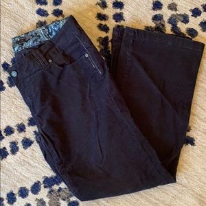 Prana wide leg corduroy pants